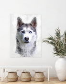 Siberian Husky by Alex Baron on GIANT ART - gray digital painting