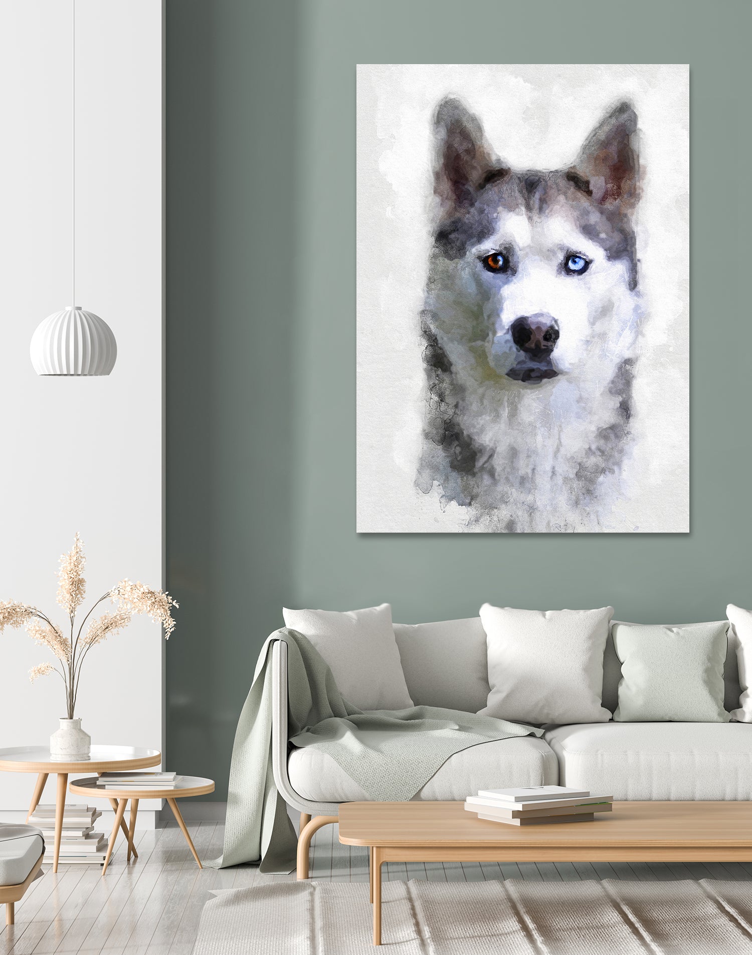 Siberian Husky by Alex Baron on GIANT ART - gray digital painting