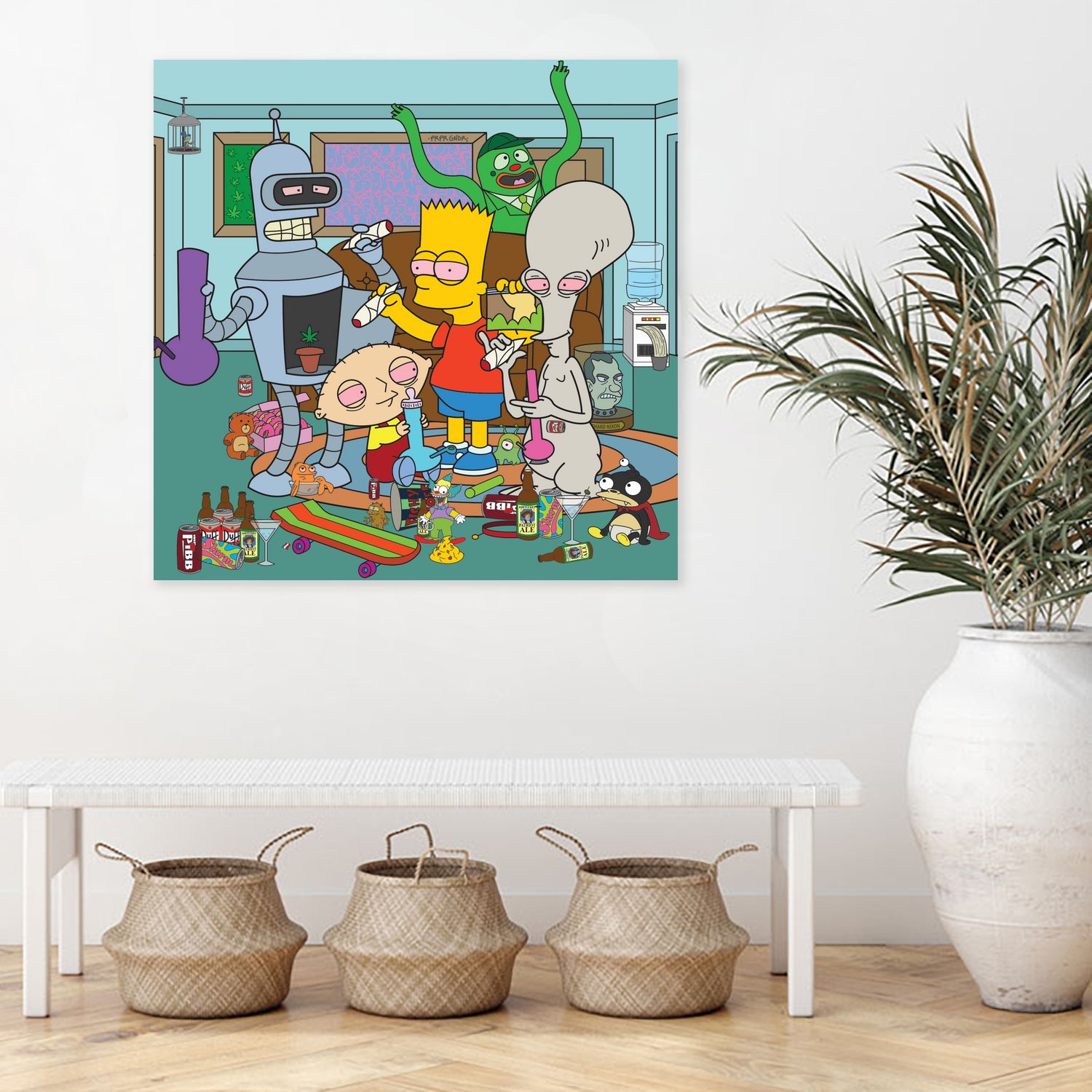 Cartoon Stoners by Proper Ganders on GIANT ART - blue vector illustration