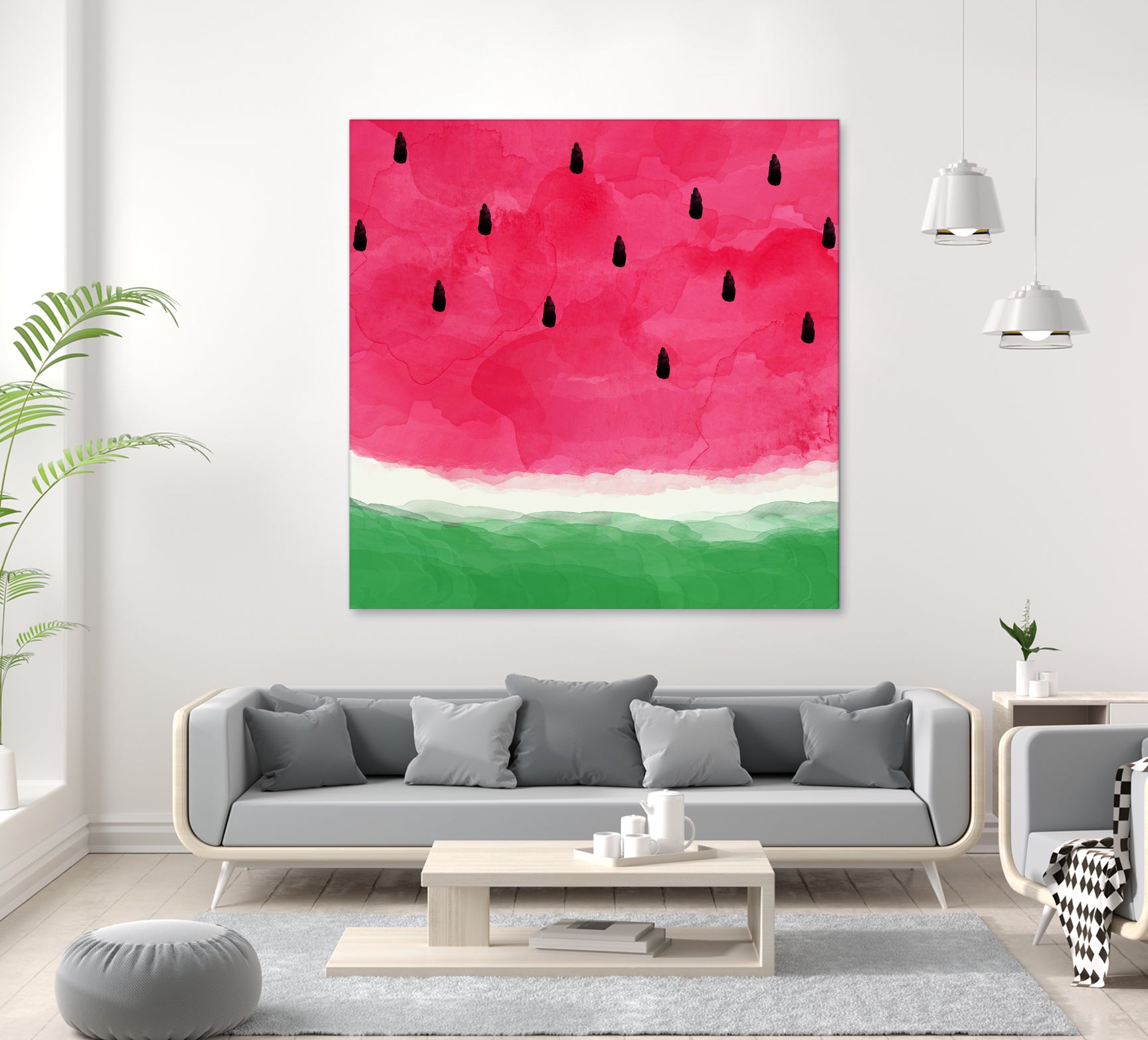 Watermelon Abstract by Dana Shek on GIANT ART - white digital painting
