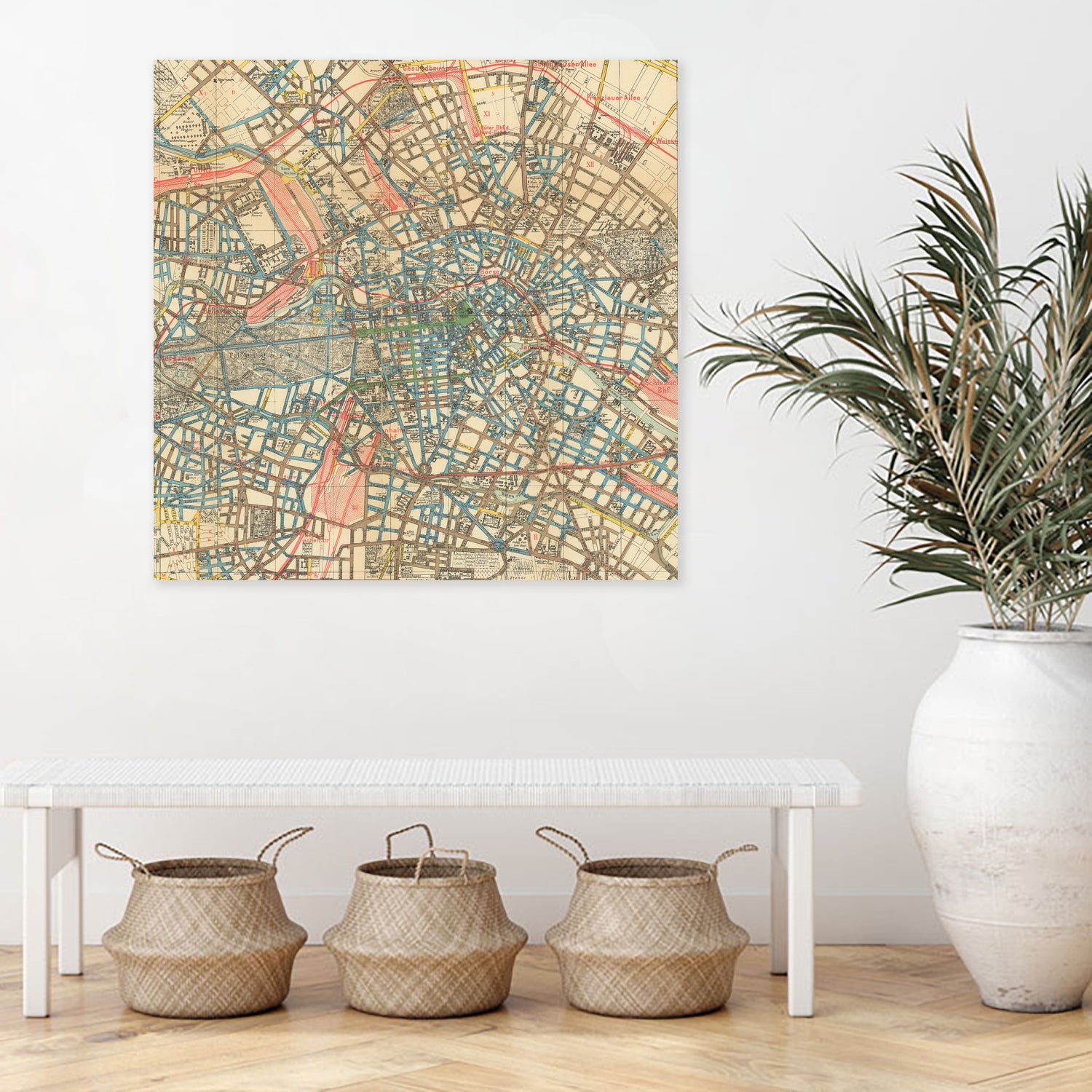 Vintage Map of Berlin Germany (1904) by Adam Shaw on GIANT ART - white photo illustration