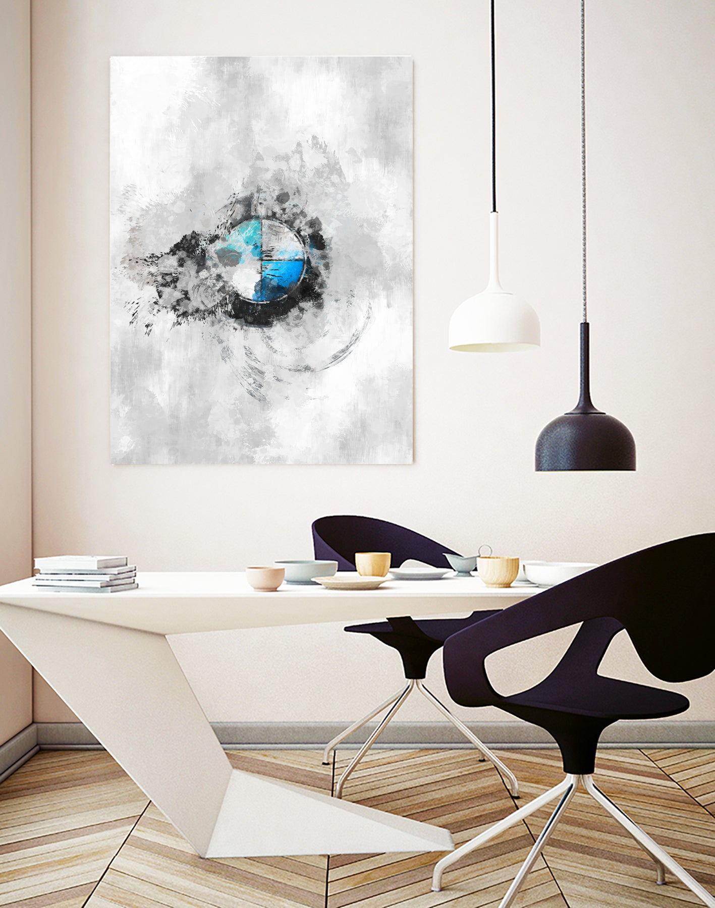 BMW Splatter painting by Jurijs Permanickis on GIANT ART - gray digital painting