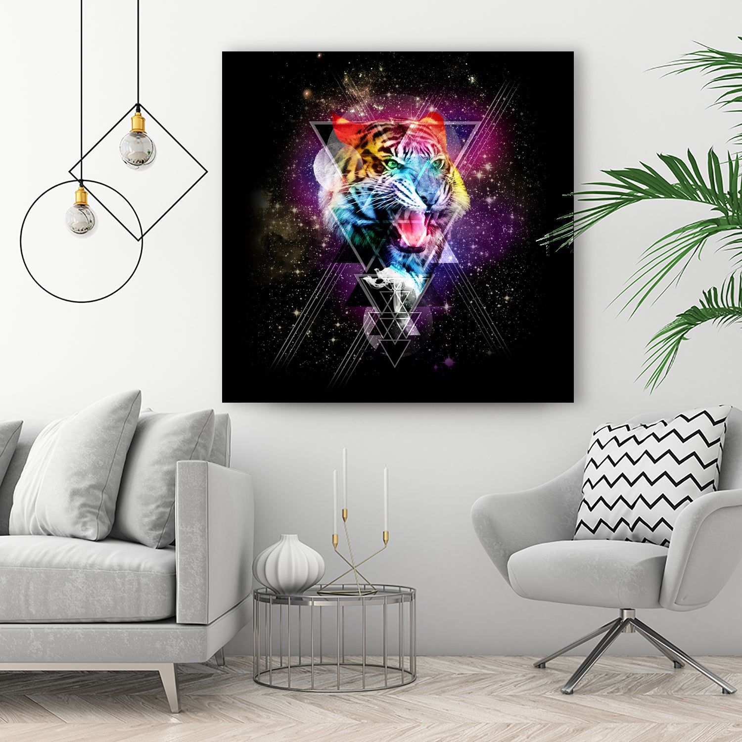 Cosmic Tiger by Ali Gulec on GIANT ART - black photo illustration
