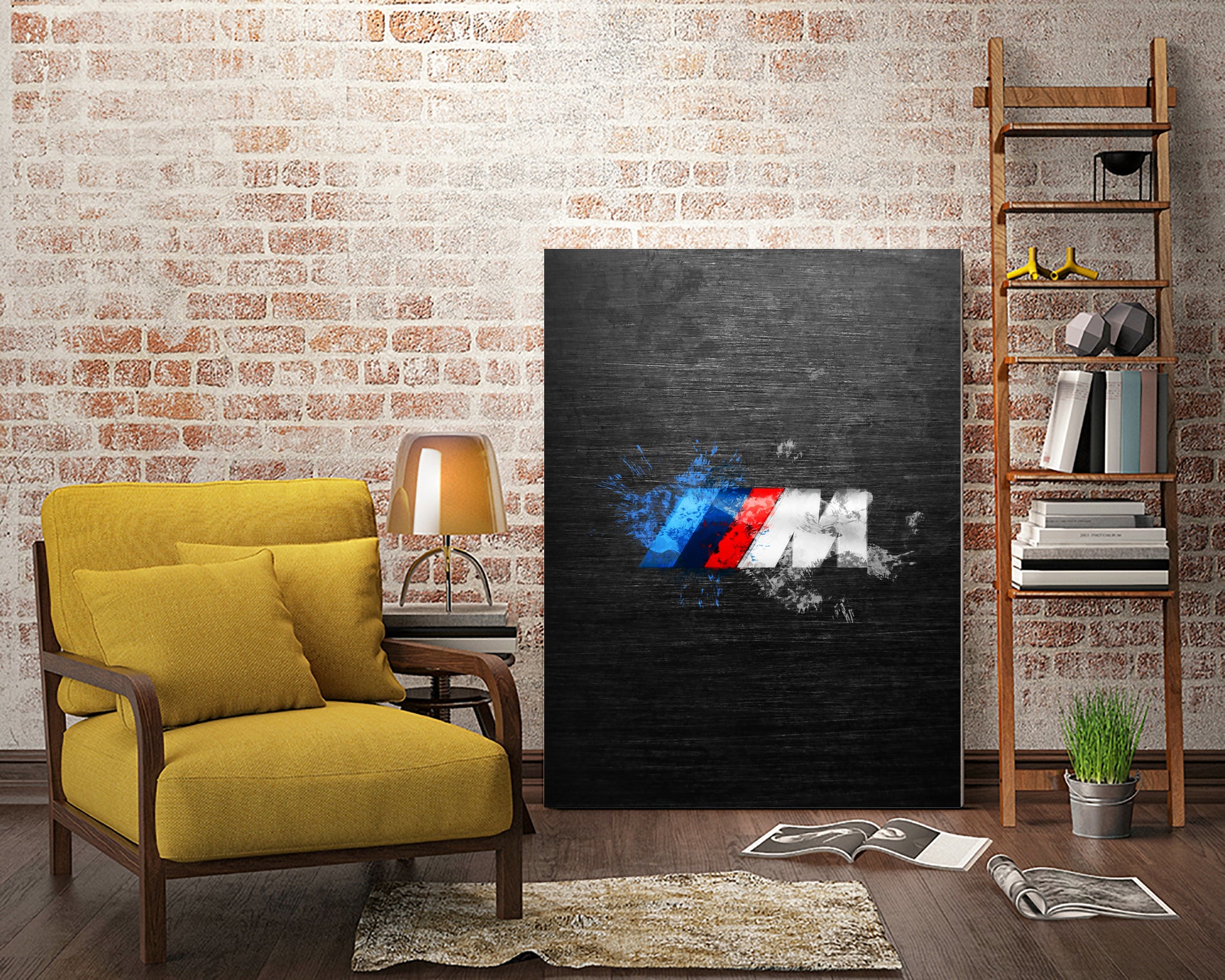 BMW M Power Splatter painting by Jurijs Permanickis on GIANT ART - black digital painting