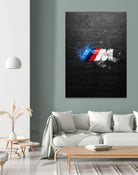 BMW M Power Splatter painting by Jurijs Permanickis on GIANT ART - black digital painting