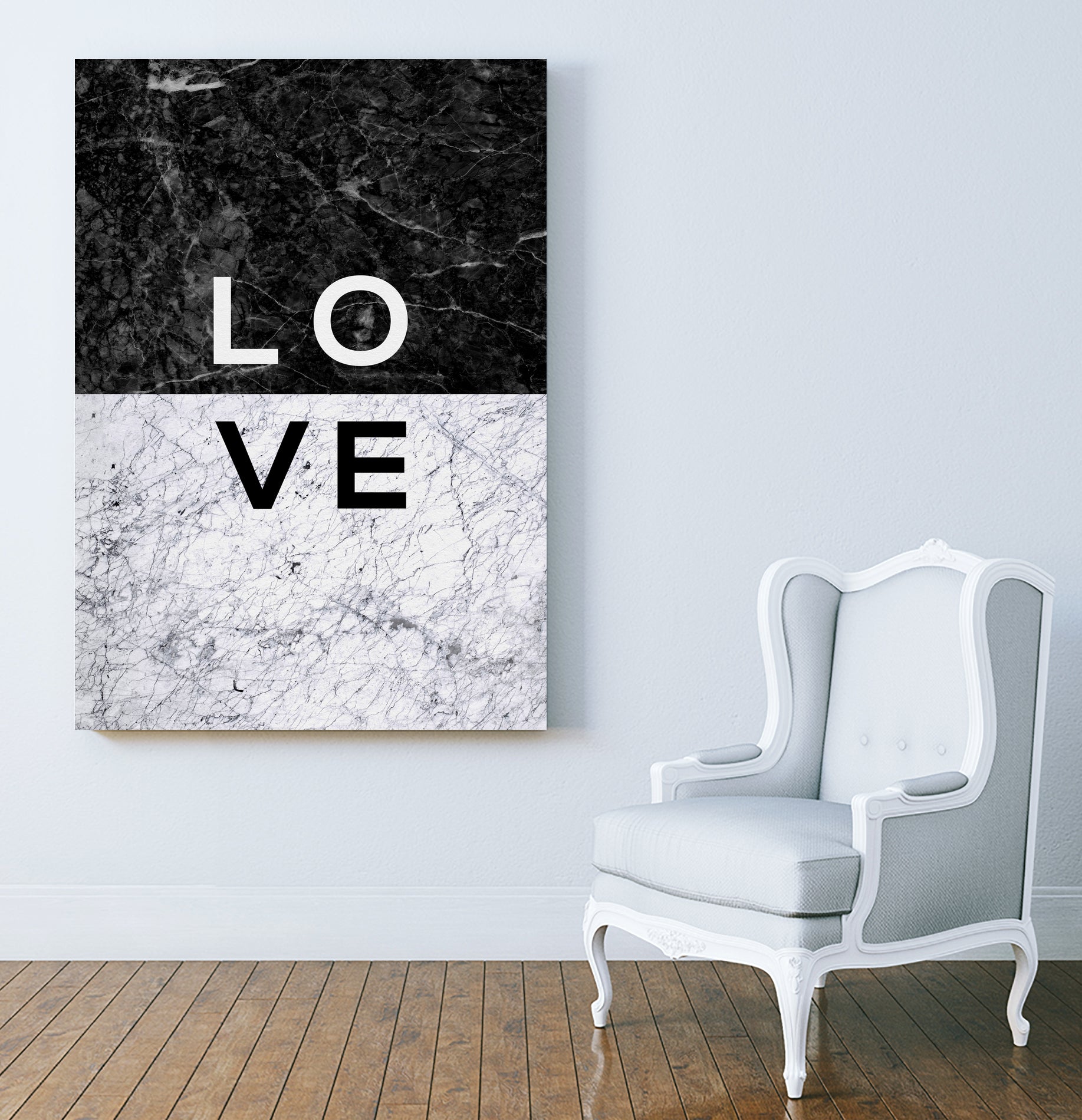 Love Marble by Dana Shek on GIANT ART - white typography