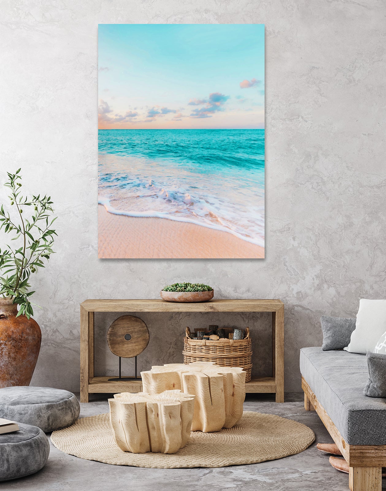 Ocean Bliss, Nature Landscape Sea Travel Tropical, Nordic by Uma Gokhale on GIANT ART - blue photo illustration