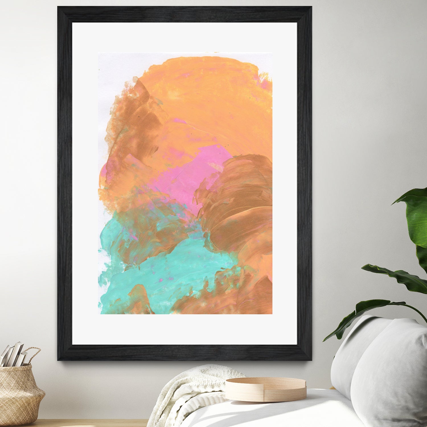 Abstract 842 by Cecilie Karoline on GIANT ART - pink mixed media