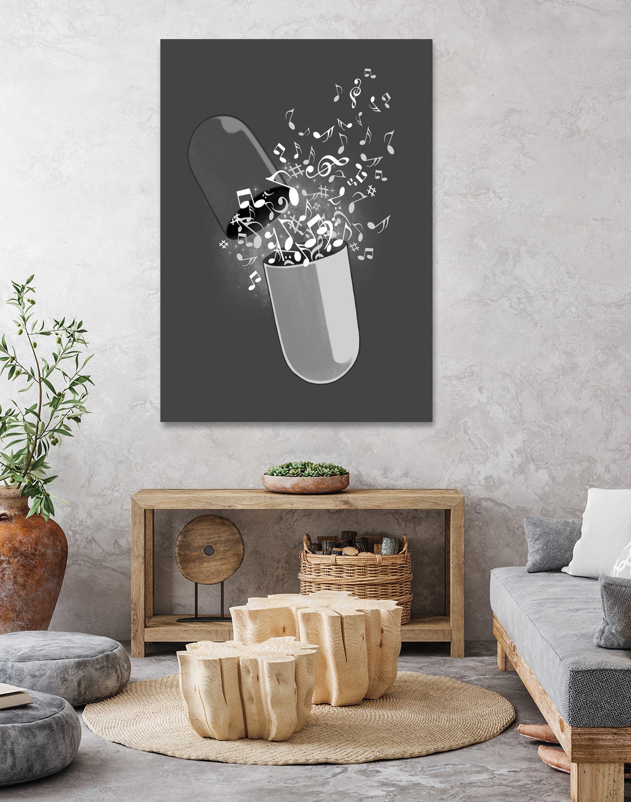 Music Pill by Anthony Aves on GIANT ART - gray digital painting