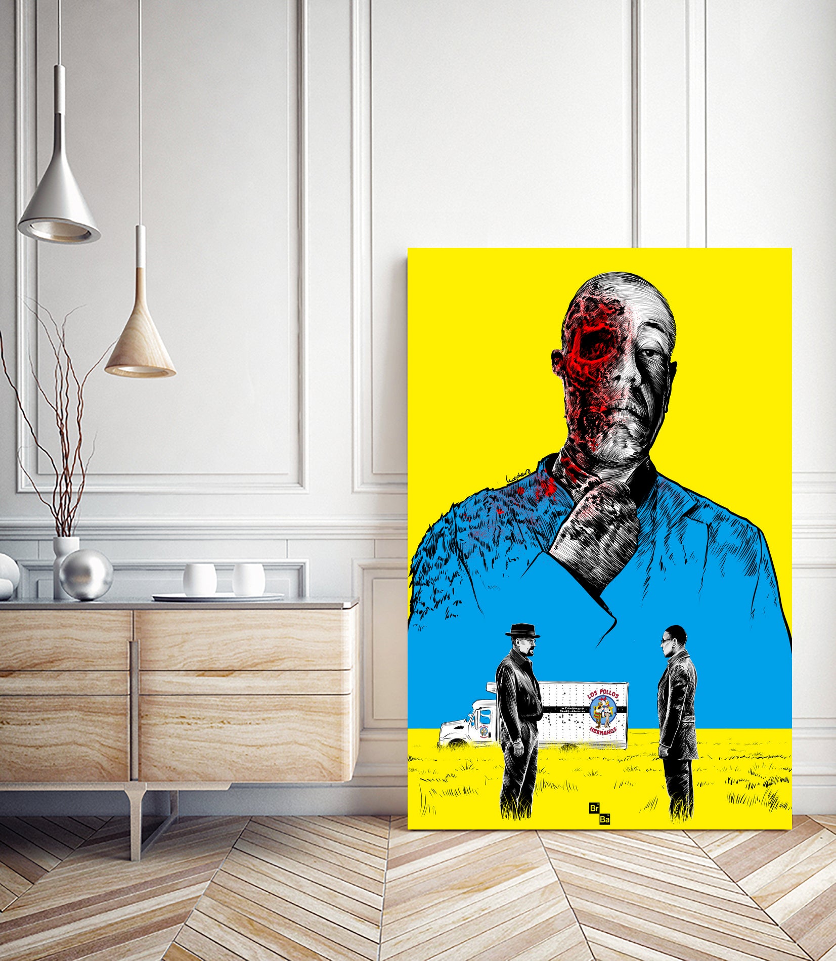 Breaking bad Gus Fring by Paola Morpheus on GIANT ART - blue digital painting
