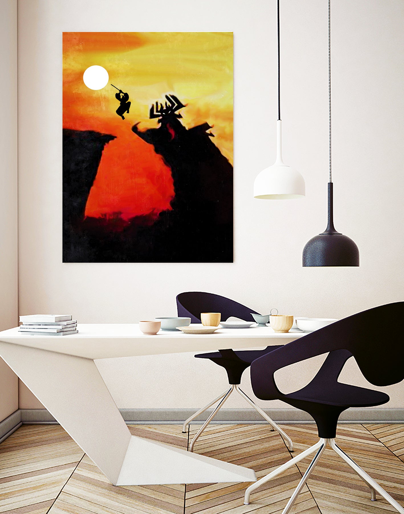 Samurai Jack Vintage Poster by SucculentBurger Zolich on GIANT ART - orange character design