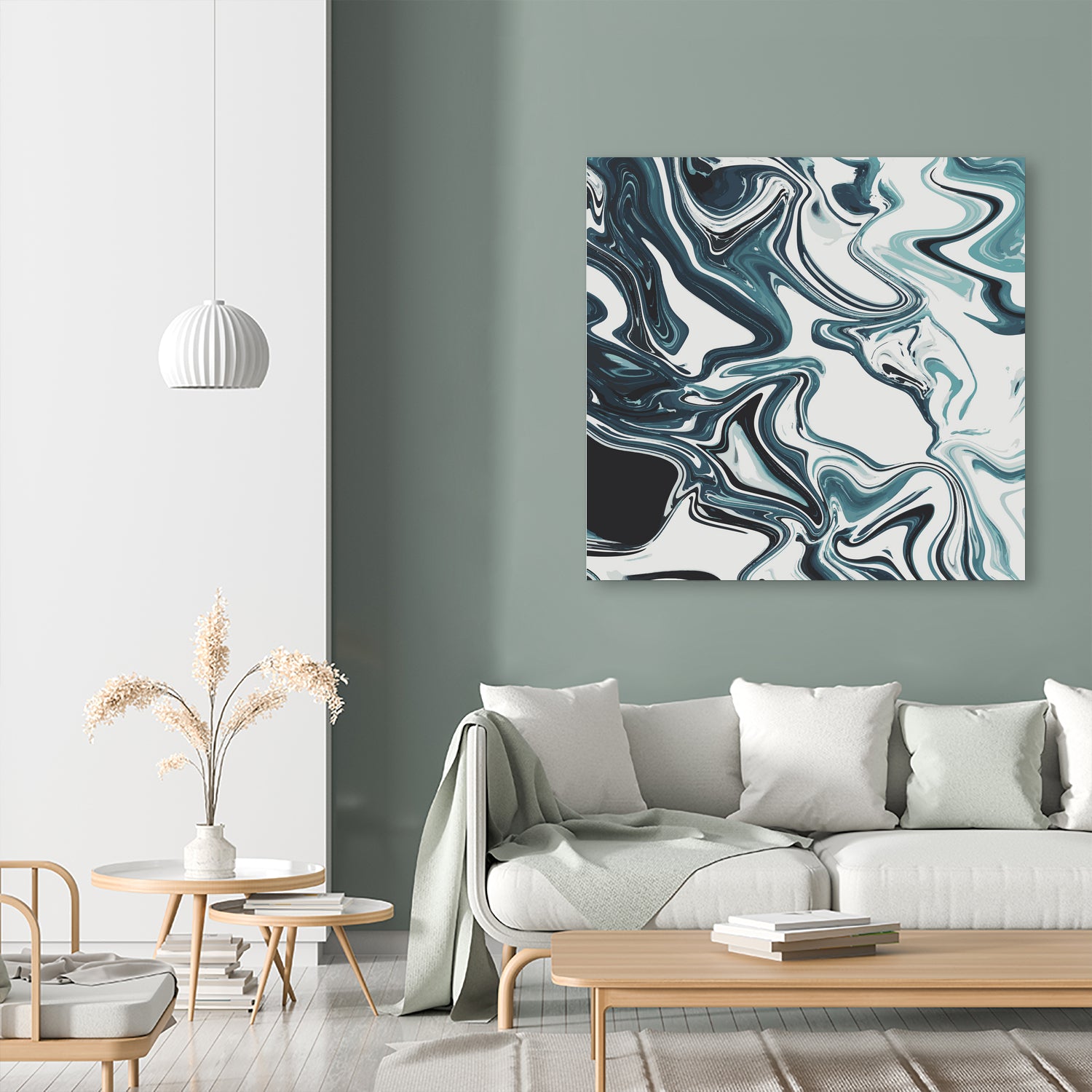 Liquid Marble Blues 023 by Jelena Obradovic on GIANT ART - blue vector illustration