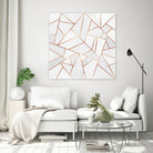 White Stone and Copper Lines by Elisabeth Fredriksson on GIANT ART - white digital painting