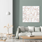 White Stone and Copper Lines by Elisabeth Fredriksson on GIANT ART - white digital painting