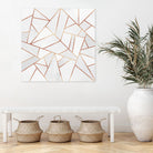 White Stone and Copper Lines by Elisabeth Fredriksson on GIANT ART - white digital painting