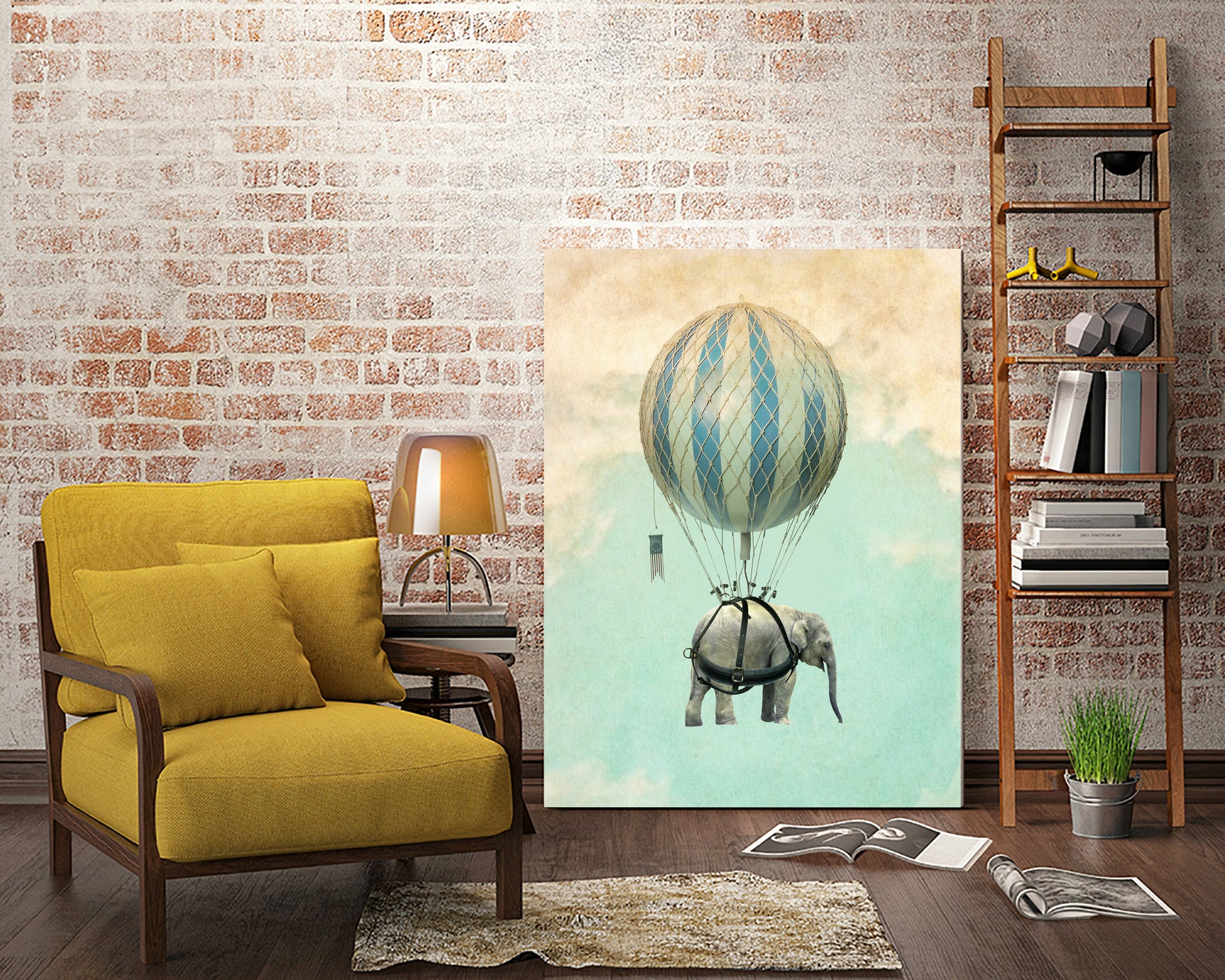 ballon elephant by Vin Zzep on GIANT ART - white digital painting