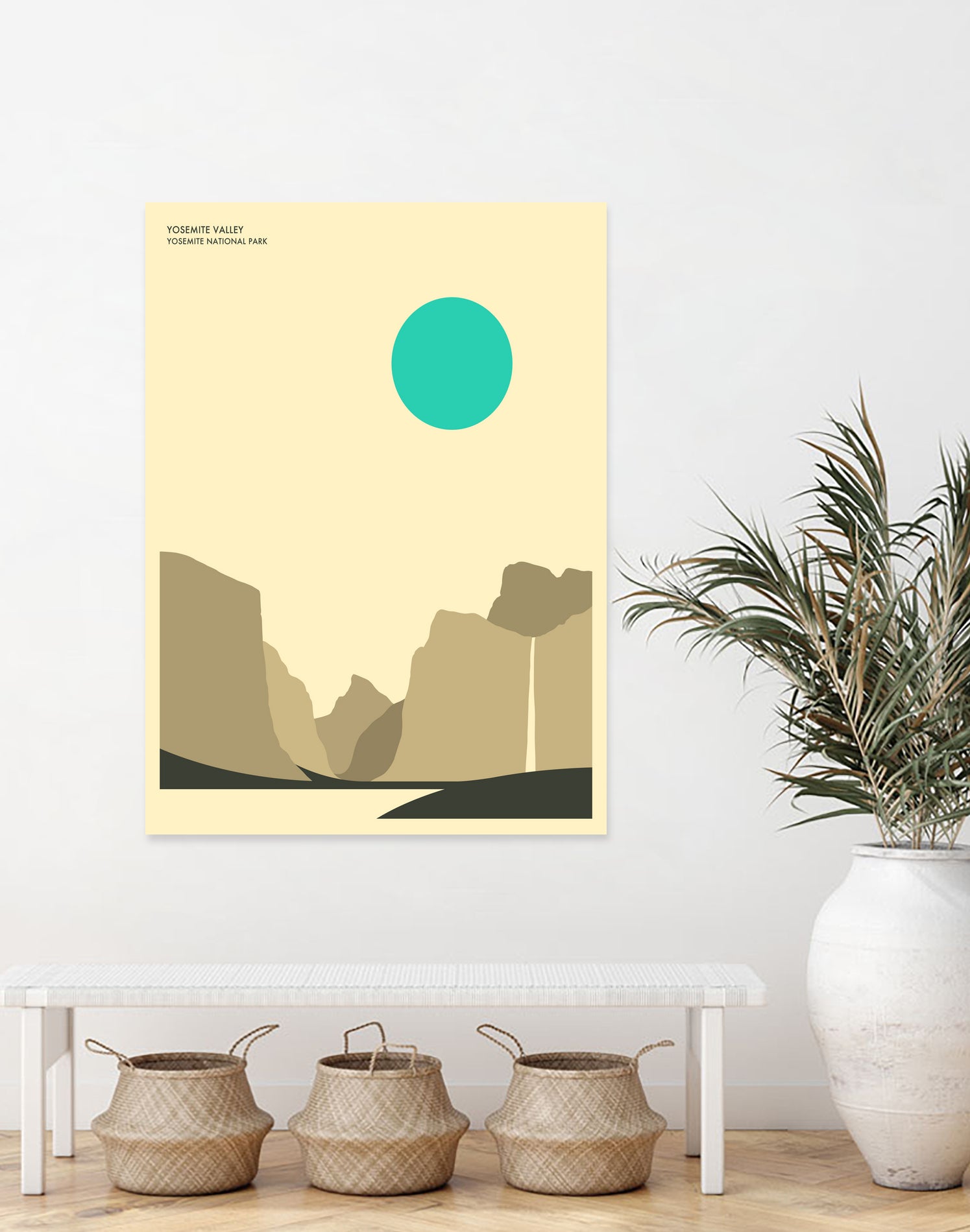 YOSEMITE NATIONAL PARK (Yosemite Valley) by Jazzberry Blue on GIANT ART - blue vector illustration