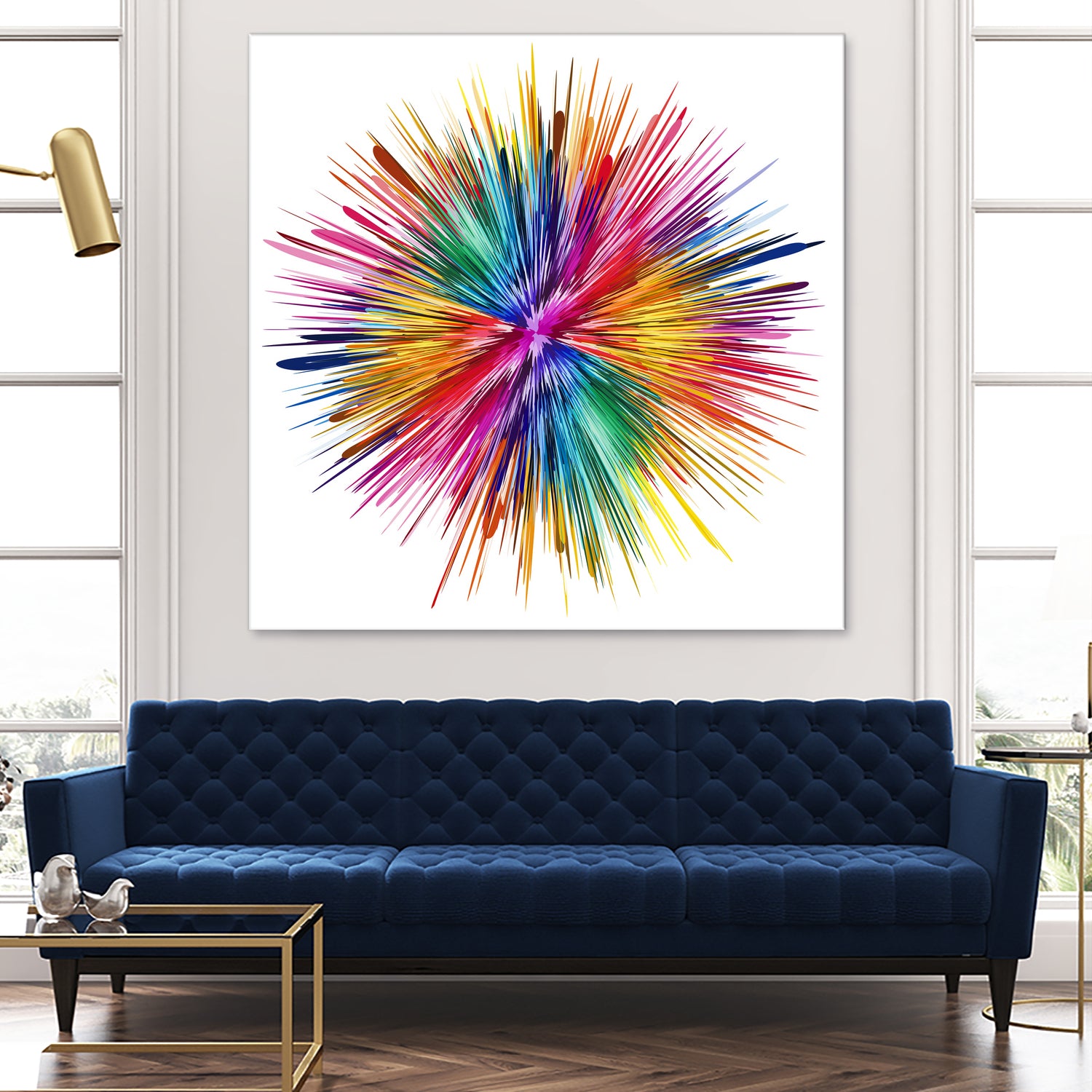 Color Explosion by Florian Habermann on GIANT ART - yellow digital painting