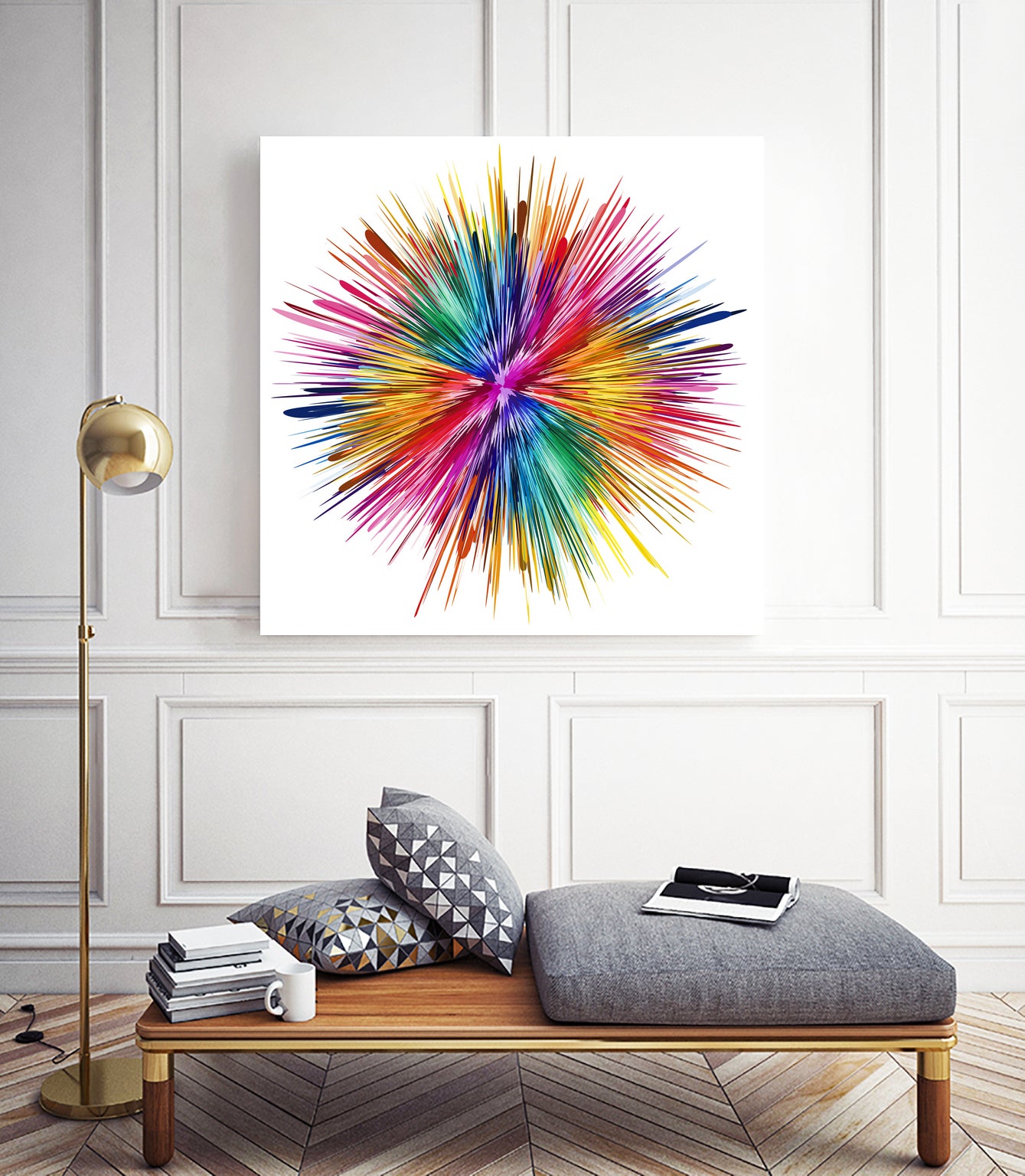 Color Explosion by Florian Habermann on GIANT ART - yellow digital painting
