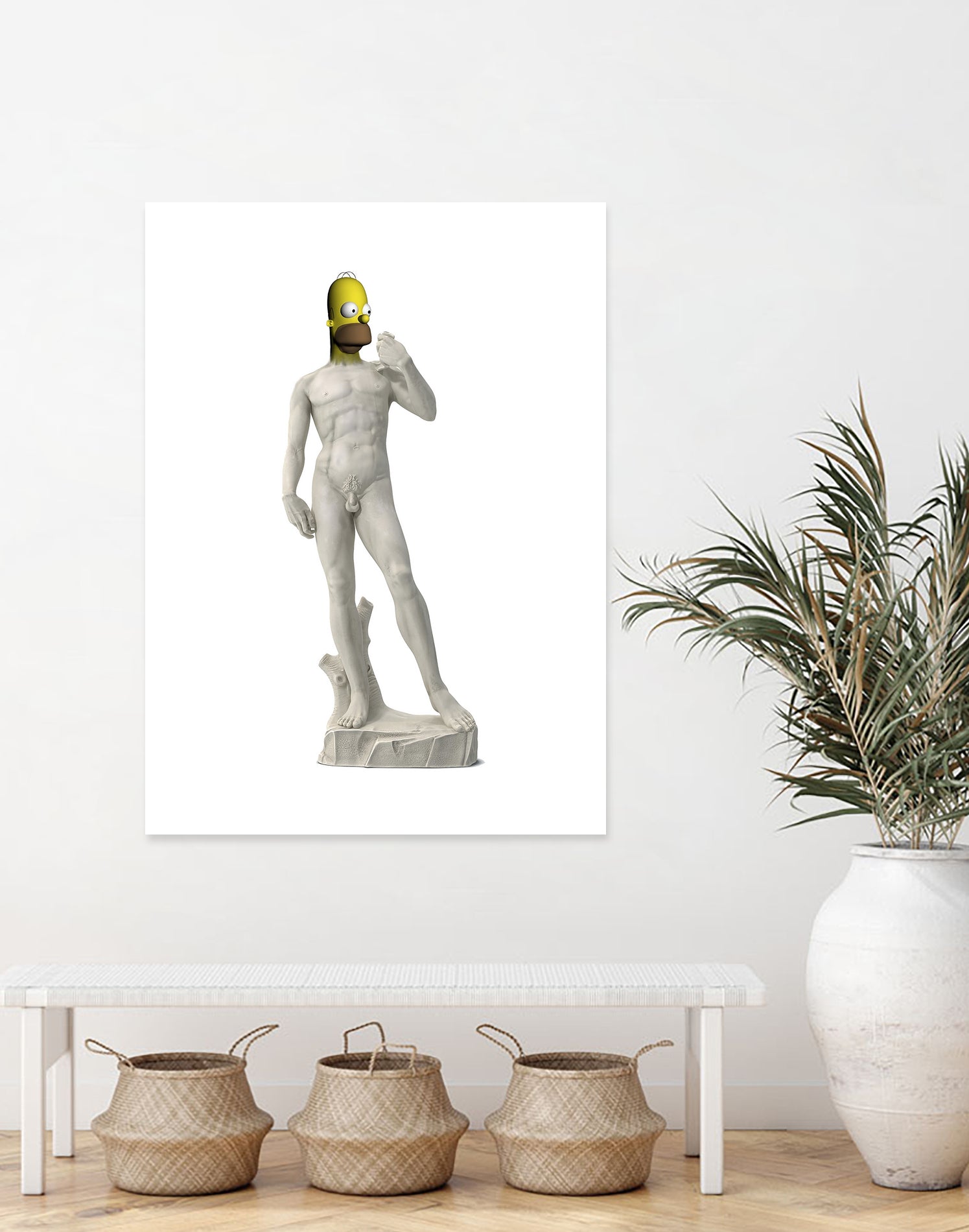 HOMER DAVID SIMPSON by Michael Benisty on GIANT ART - white photo illustration