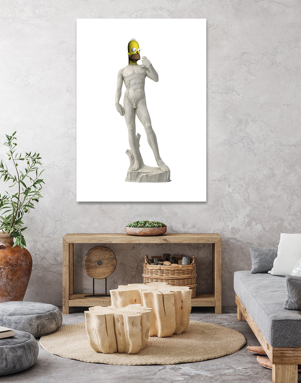 HOMER DAVID SIMPSON by Michael Benisty on GIANT ART - white photo illustration