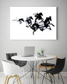 Black horses by Robert Farkas on GIANT ART - black digital drawing