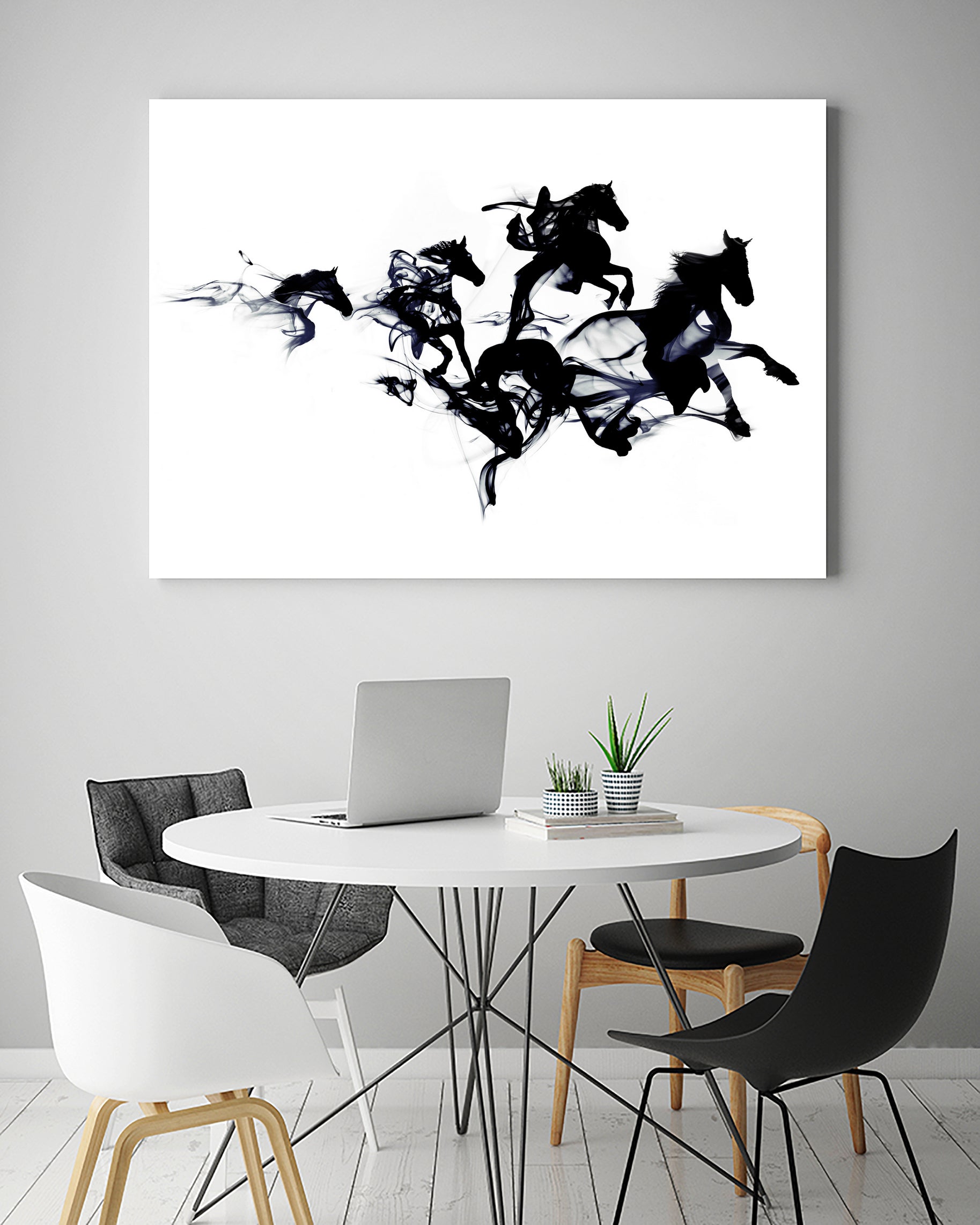 Black horses by Robert Farkas on GIANT ART - black digital drawing