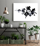 Black horses by Robert Farkas on GIANT ART - black digital drawing