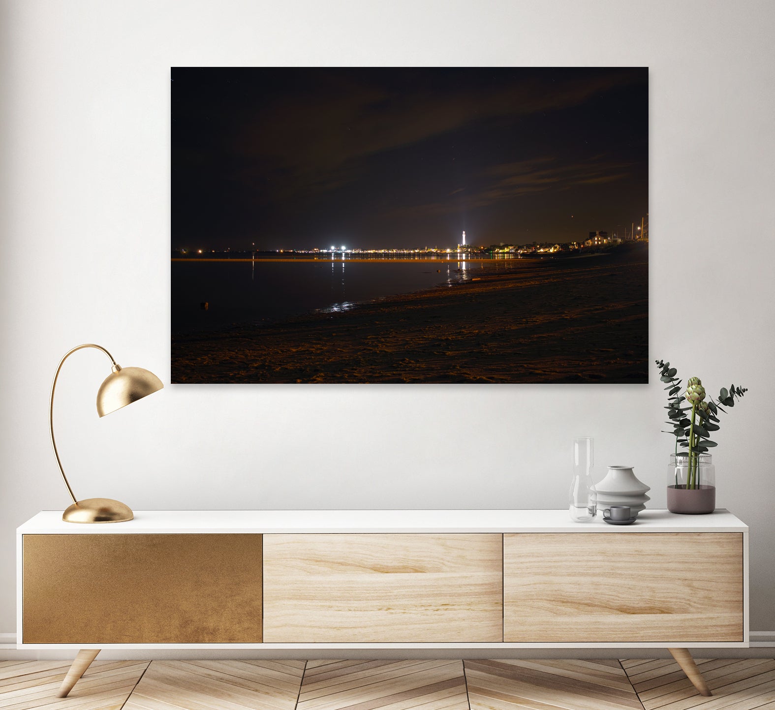 Provincetown at night by William Cunning on GIANT ART - black processing/programming