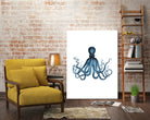 Blue Octopus Illustration by Alessandra Minervini on GIANT ART - blue digital painting