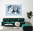 Blue Baby Cats by Gitta Gläser on GIANT ART - blue digital drawing