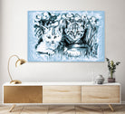 Blue Baby Cats by Gitta Gläser on GIANT ART - blue digital drawing