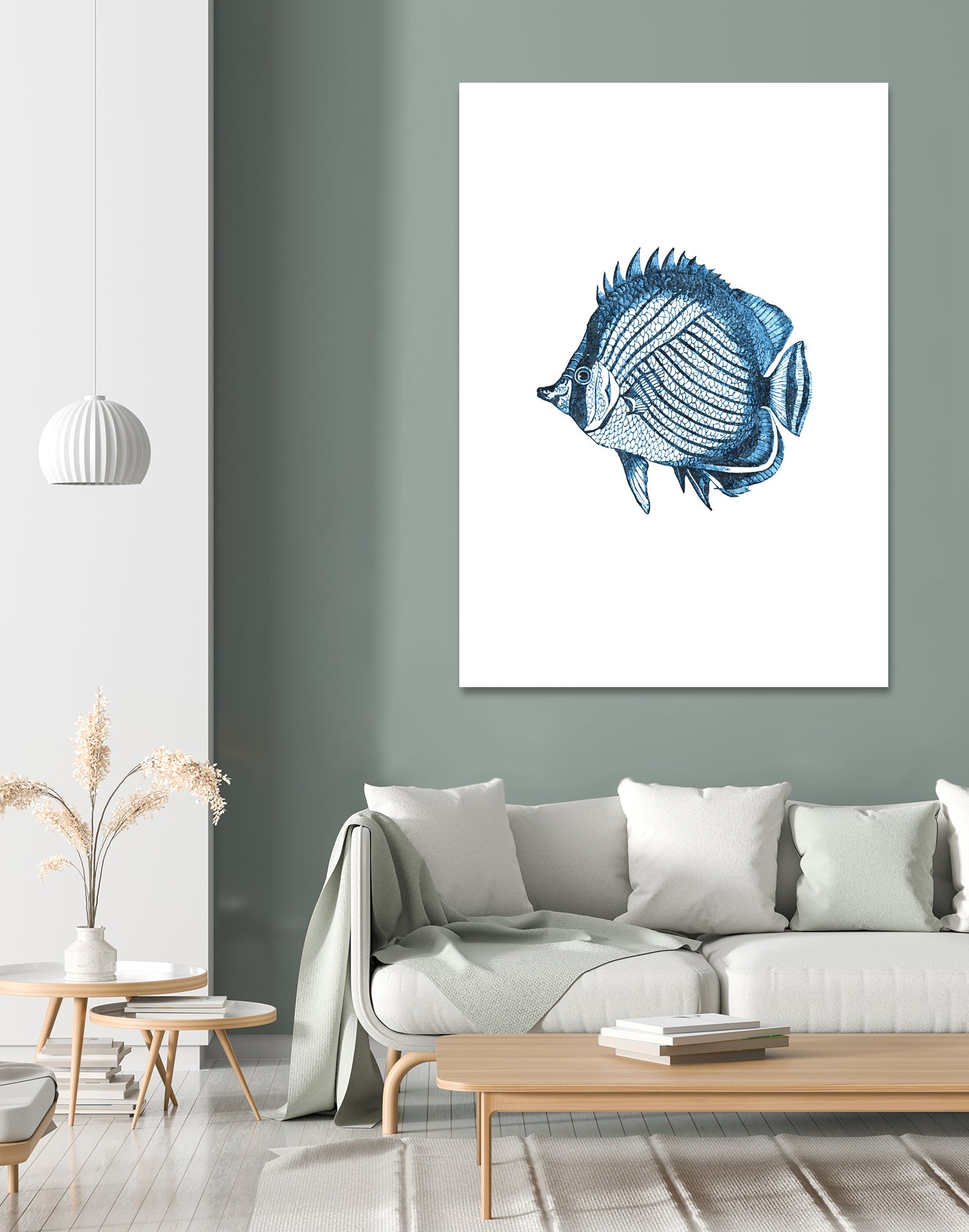 Blue Fish Illustration by Alessandra Minervini on GIANT ART - blue digital painting