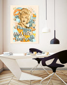 Diamonds Are A Girl's Best Friend by Gitta Gläser on GIANT ART - yellow typography