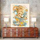 Diamonds Are A Girl's Best Friend by Gitta Gläser on GIANT ART - yellow typography
