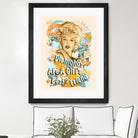 Diamonds Are A Girl's Best Friend by Gitta Gläser on GIANT ART - yellow typography