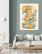 Diamonds Are A Girl's Best Friend by Gitta Gläser on GIANT ART - yellow typography