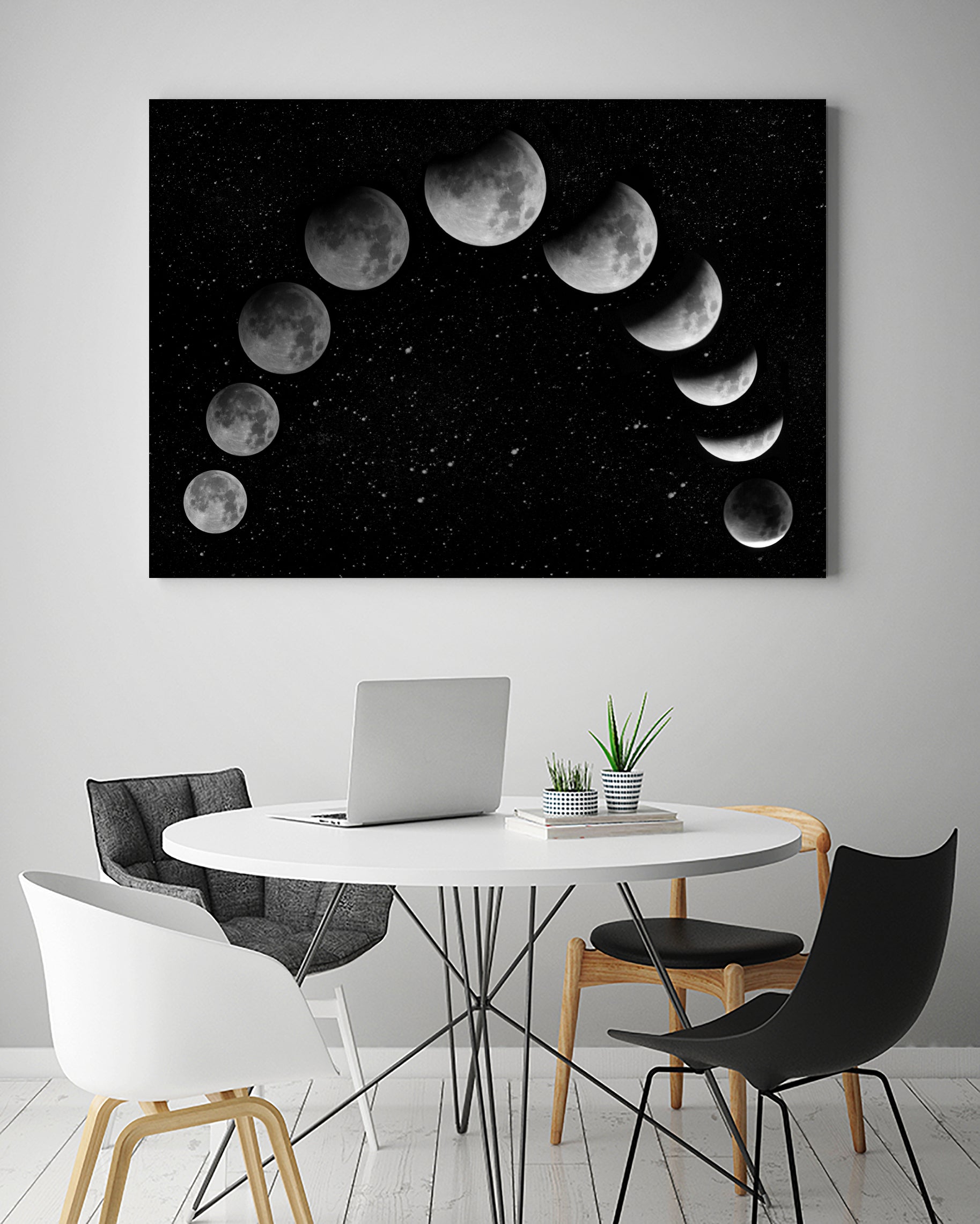 Moon eclipse / Moon phases by Ieva Šileikaitė on GIANT ART - black photo illustration