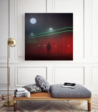 Gas Station Fog by Nick Kempton on GIANT ART - red digital painting