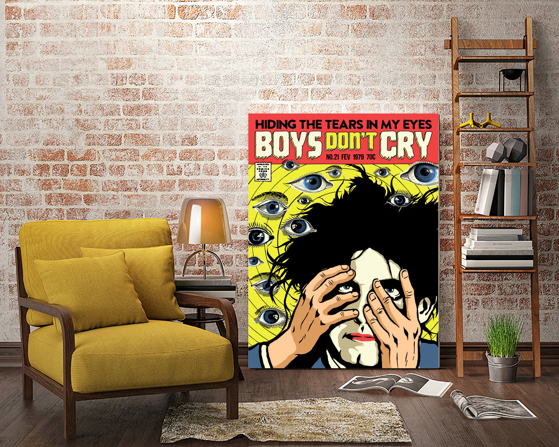 Boys Don't Cry by Bily Mariano da Luz on GIANT ART - yellow digital drawing
