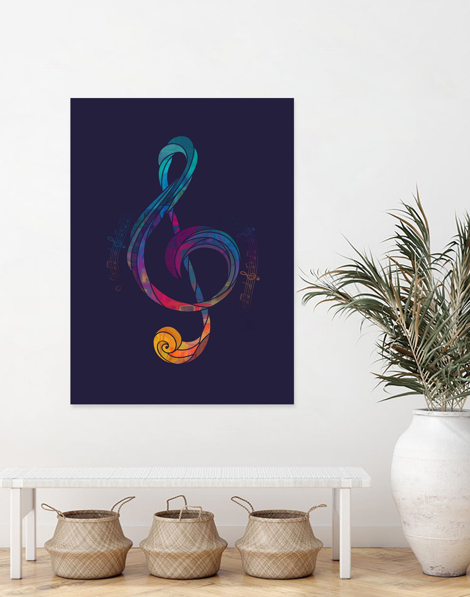 Treble Color by Leandro Jorge on GIANT ART - blue vector illustration