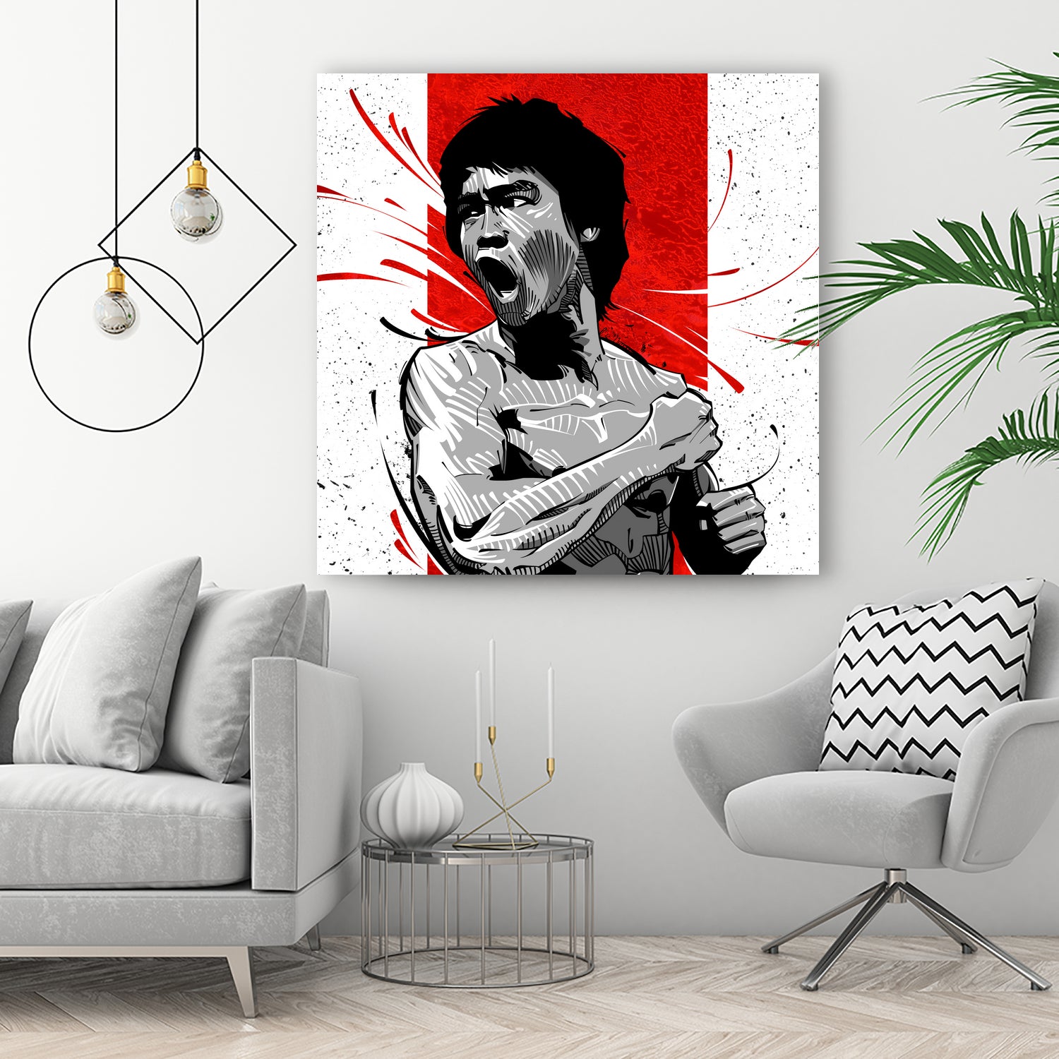 Bruce Lee by Nikita Abakumov on GIANT ART - red digital painting