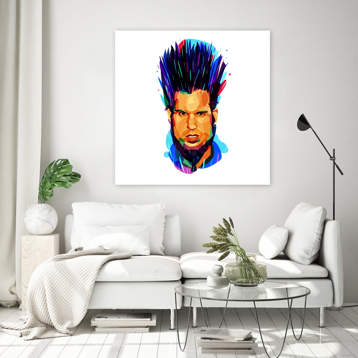 Wayne Static by Ilya Shapko on GIANT ART - blue digital drawing