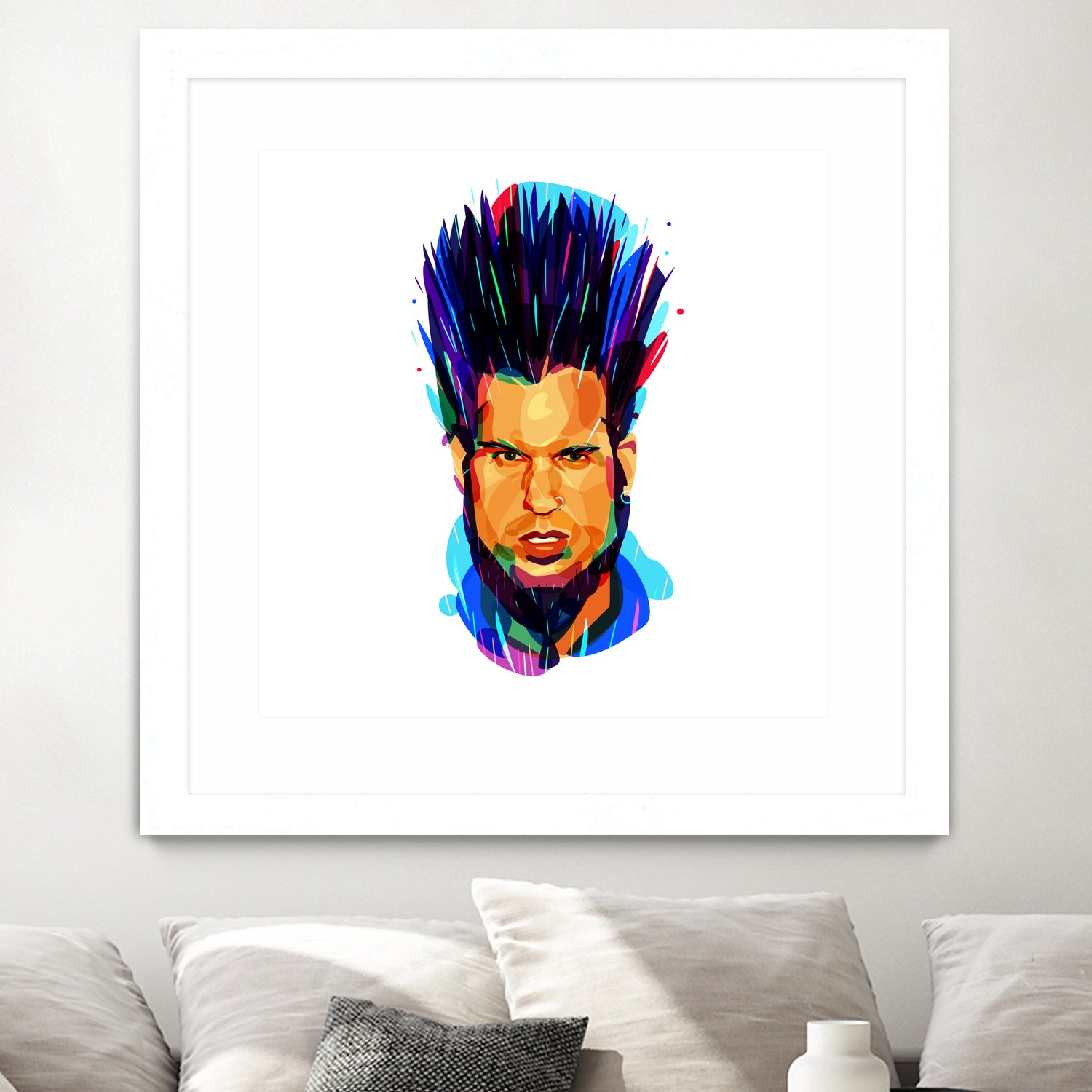 Wayne Static by Ilya Shapko on GIANT ART - blue digital drawing
