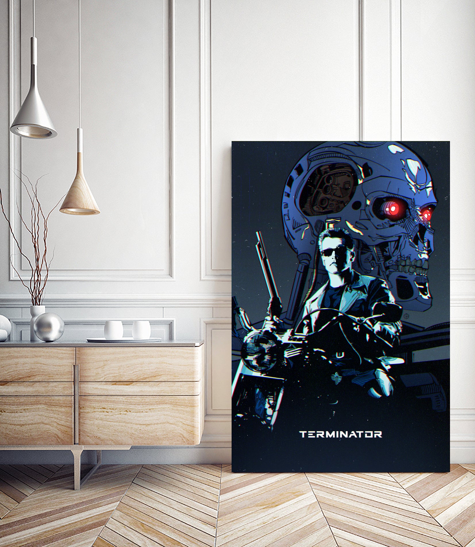 Terminator by Nikita Abakumov on GIANT ART - blue digital painting