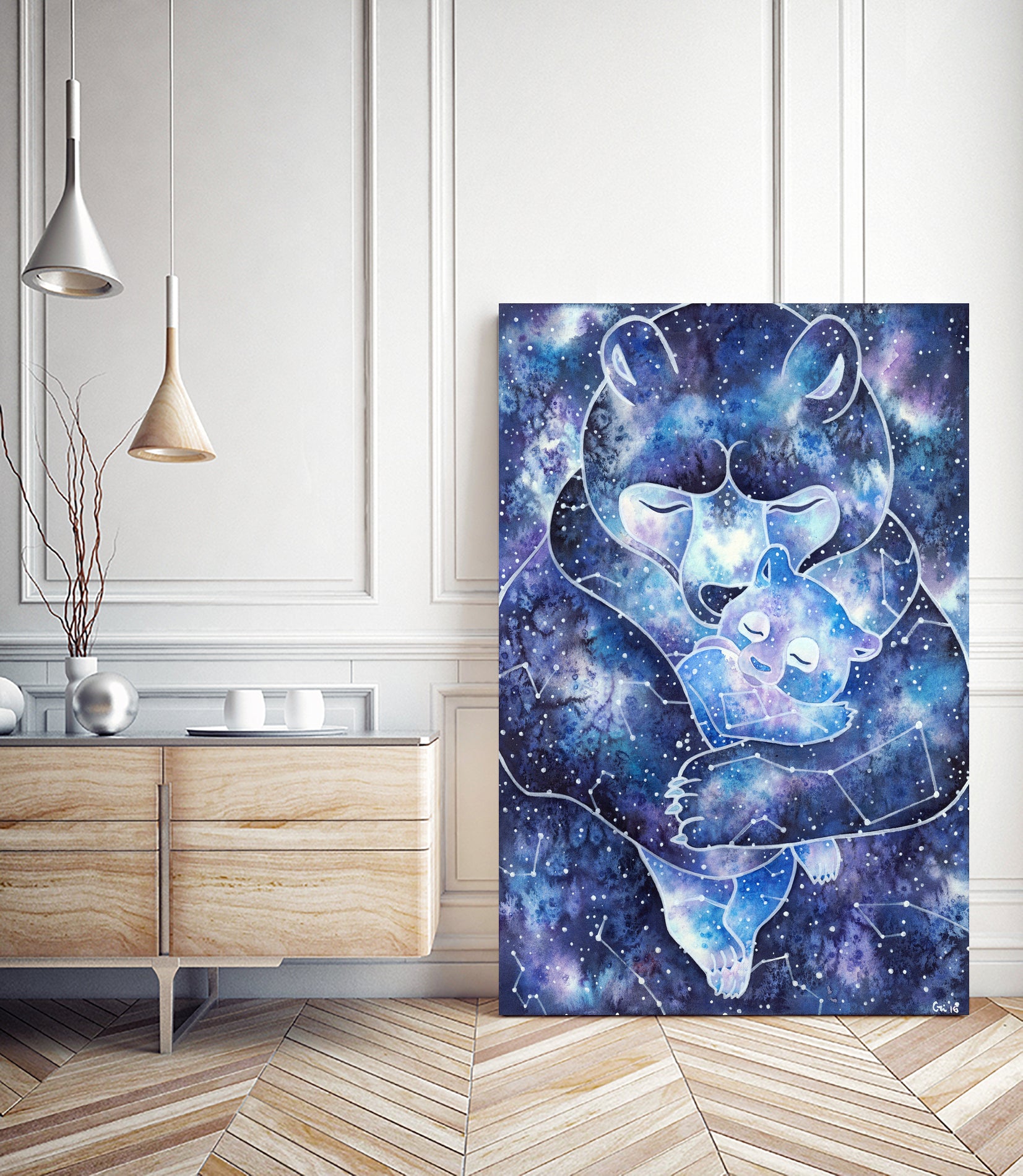 Ursa Major and Ursa Minor by Cristiana Palestini on GIANT ART - blue cartooning