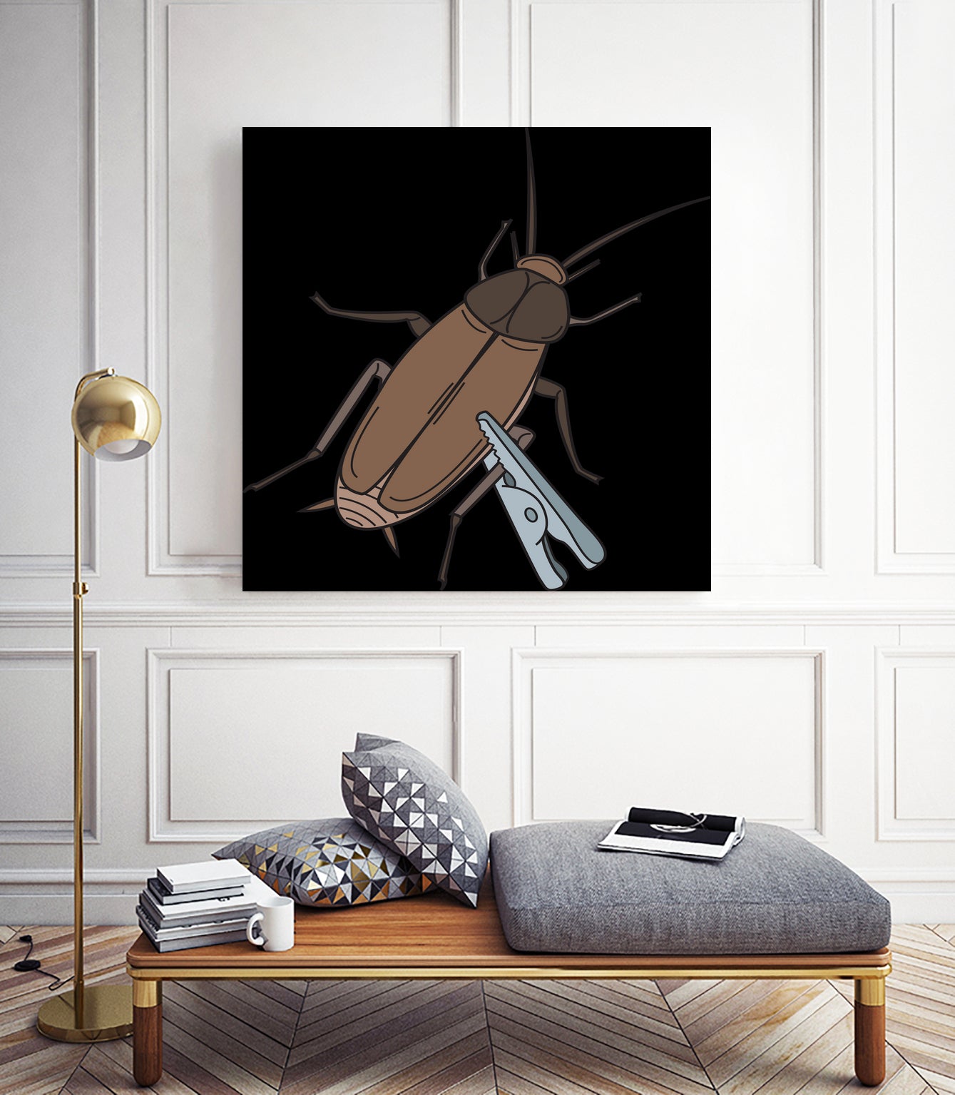 Roach-Clip by Proper Ganders on GIANT ART - brown vector illustration