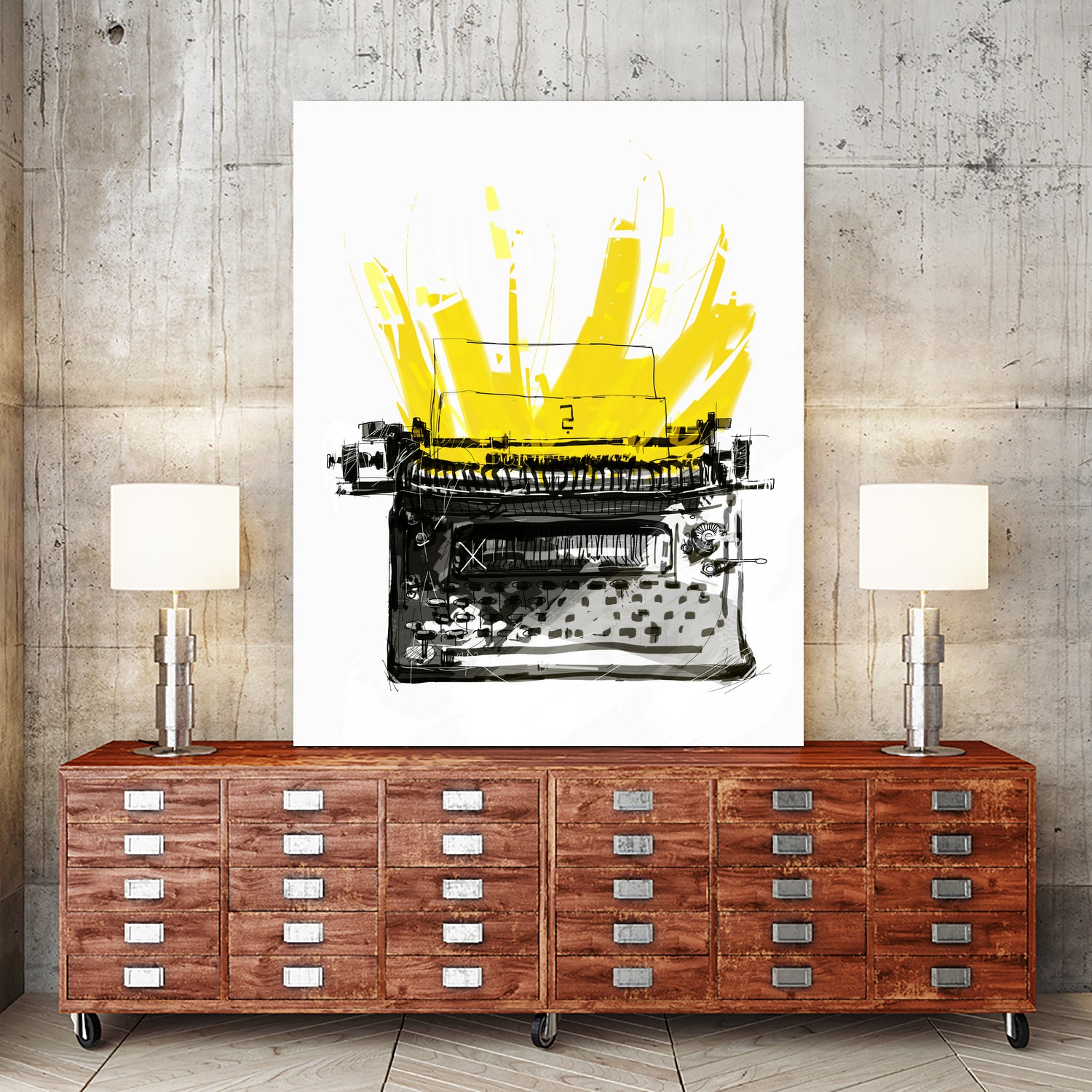 Typewriter by Christopher Paul on GIANT ART - black digital drawing