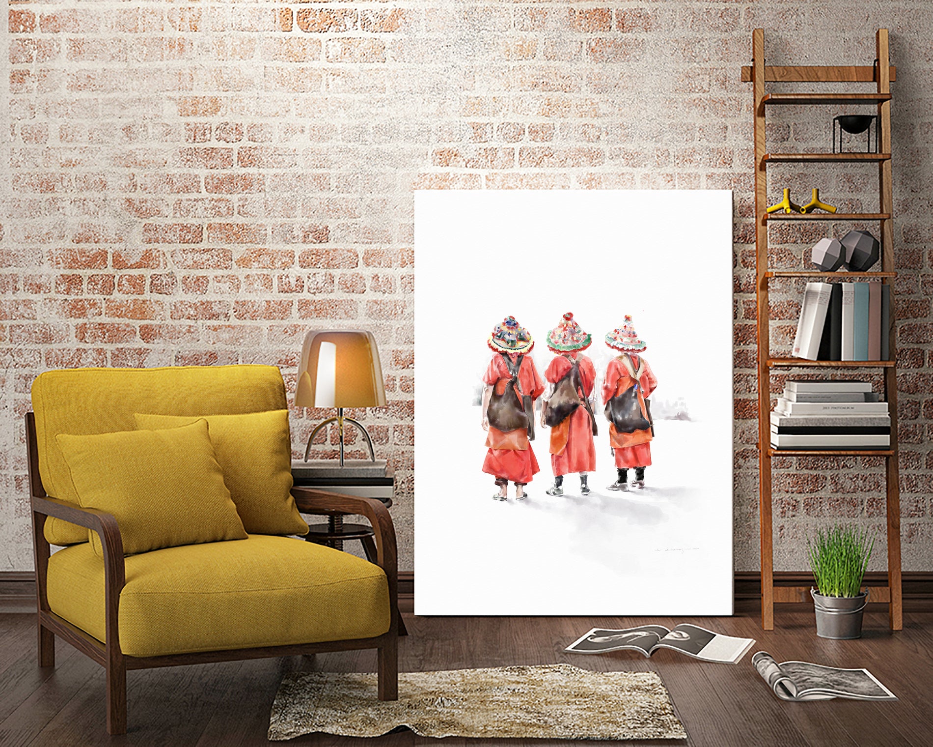 El Guerrab in Marrakesh by Enora Elmoznino on GIANT ART - red digital painting