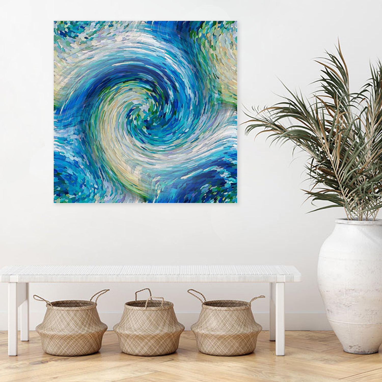 Wave to Van Gogh by David Manlove on GIANT ART - blue digital painting